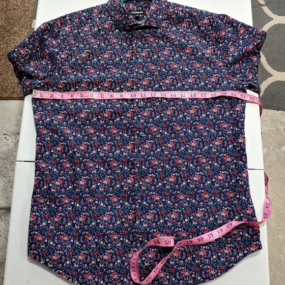 EXPRESS MENS FLORAL BUTTON SHIRT - Picture 9 of 10
